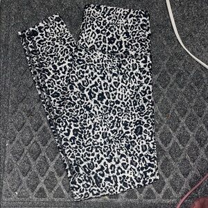 Balance Collection Black and White Leopard Print Leggings